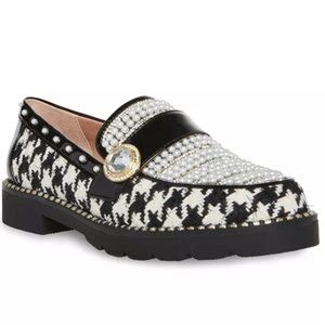 Betsey Johnson Mariam Houndstooth Loafers